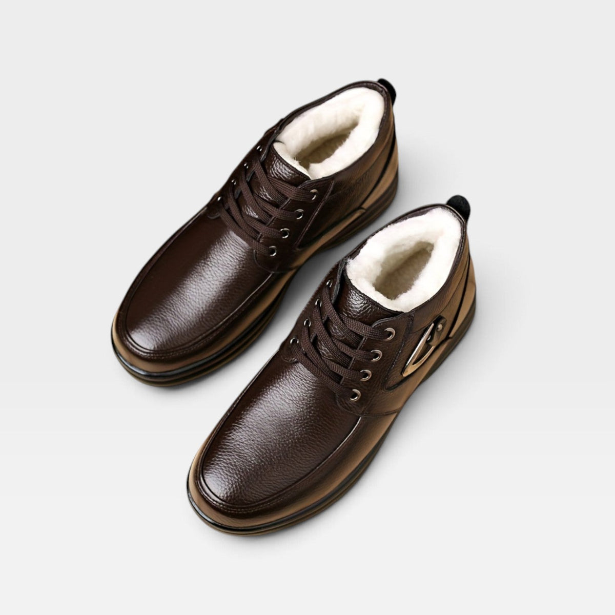 Men's Genuine Leather Lace-Up Boots