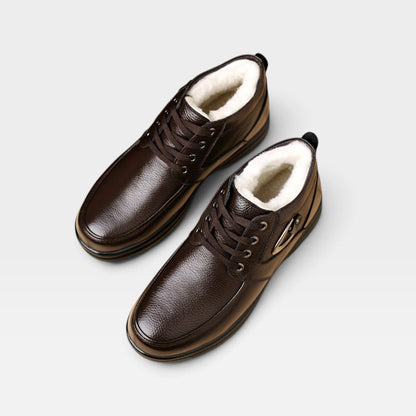 Men's Genuine Leather Lace-Up Boots