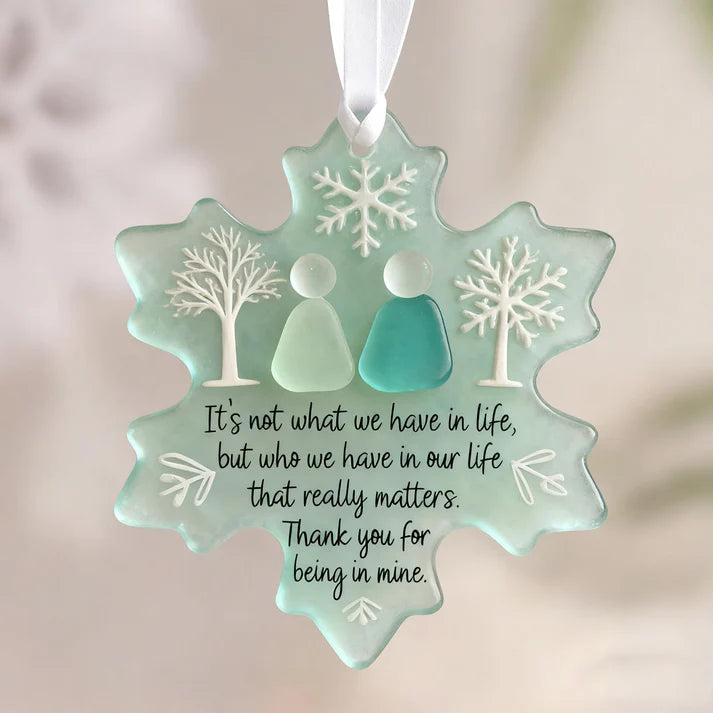 Snowflake-Shaped Sea Glass Friendship Decor