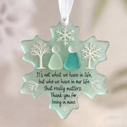 Snowflake-Shaped Sea Glass Friendship Decor