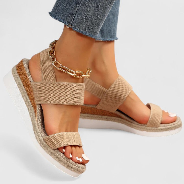 Astra | Knit Wedge Comfort Sandals