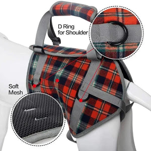 Adjustable Dog Harness Support for Front and Rear Leg lifting - Rehabilitation Vest for Old Dogs and Pets with Disabilities