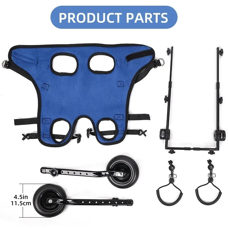 Dog Wheelchair for Back Legs(S), Adjustable Pets Cart with Wheels for Back Legs