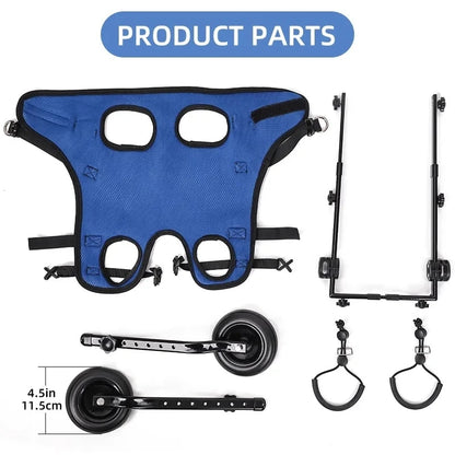 Dog Wheelchair for Back Legs(S), Adjustable Pets Cart with Wheels for Back Legs