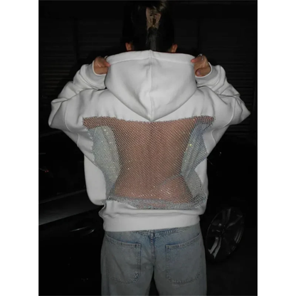 Della | Women's Backless Glitter Hoodie