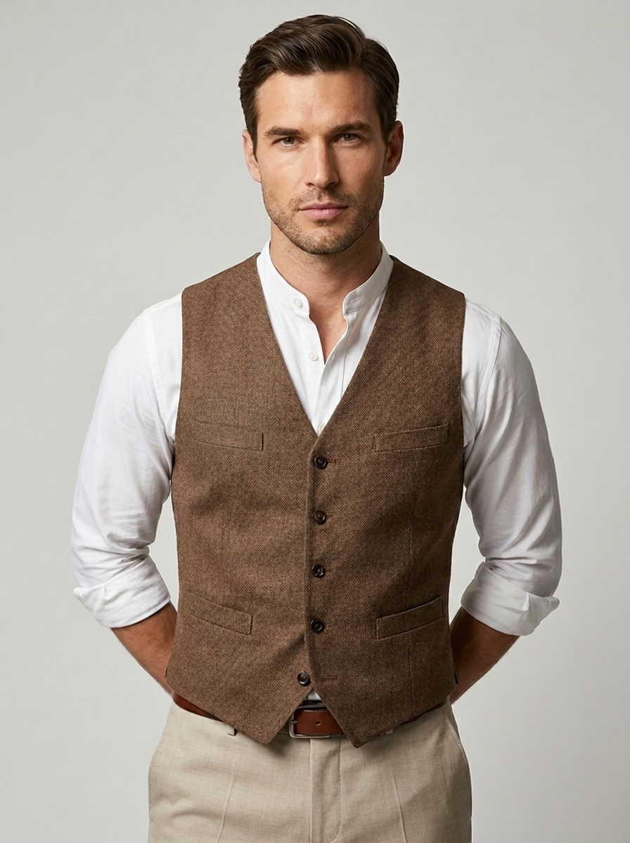 Matteo | Button-Front Men's Waistcoat
