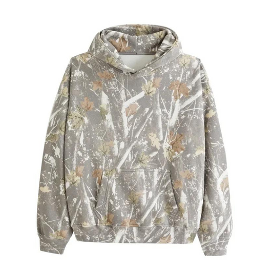 Camo Leaf Printed Essential Hoodies