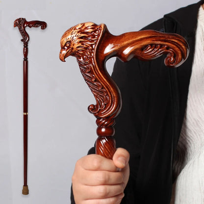 Eagle Cane Handmade Wooden Walking Stick Ergonomic Handle