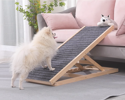 Adjustable Non-Slip Wooden Pet Ramp