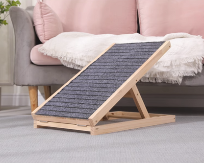 Adjustable Non-Slip Wooden Pet Ramp