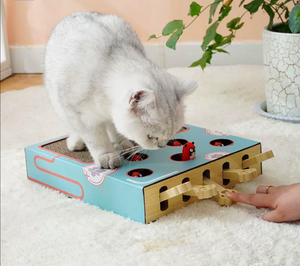 Cat Whack-a-Mole Toy & Scratching Board