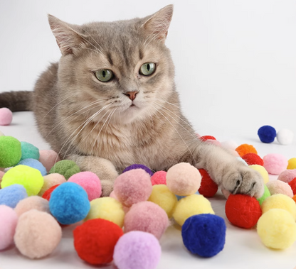 Cat Toy Fur Ball Pompom Launch Gun