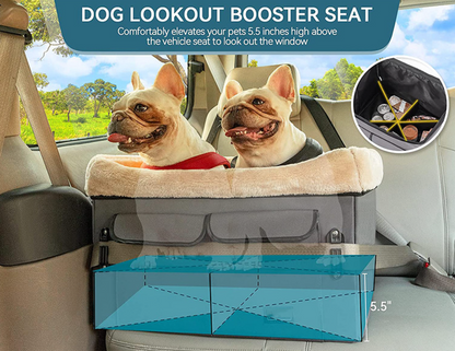 Dog Car Seat Pet Travel Car Booster Seat with Safety Belt