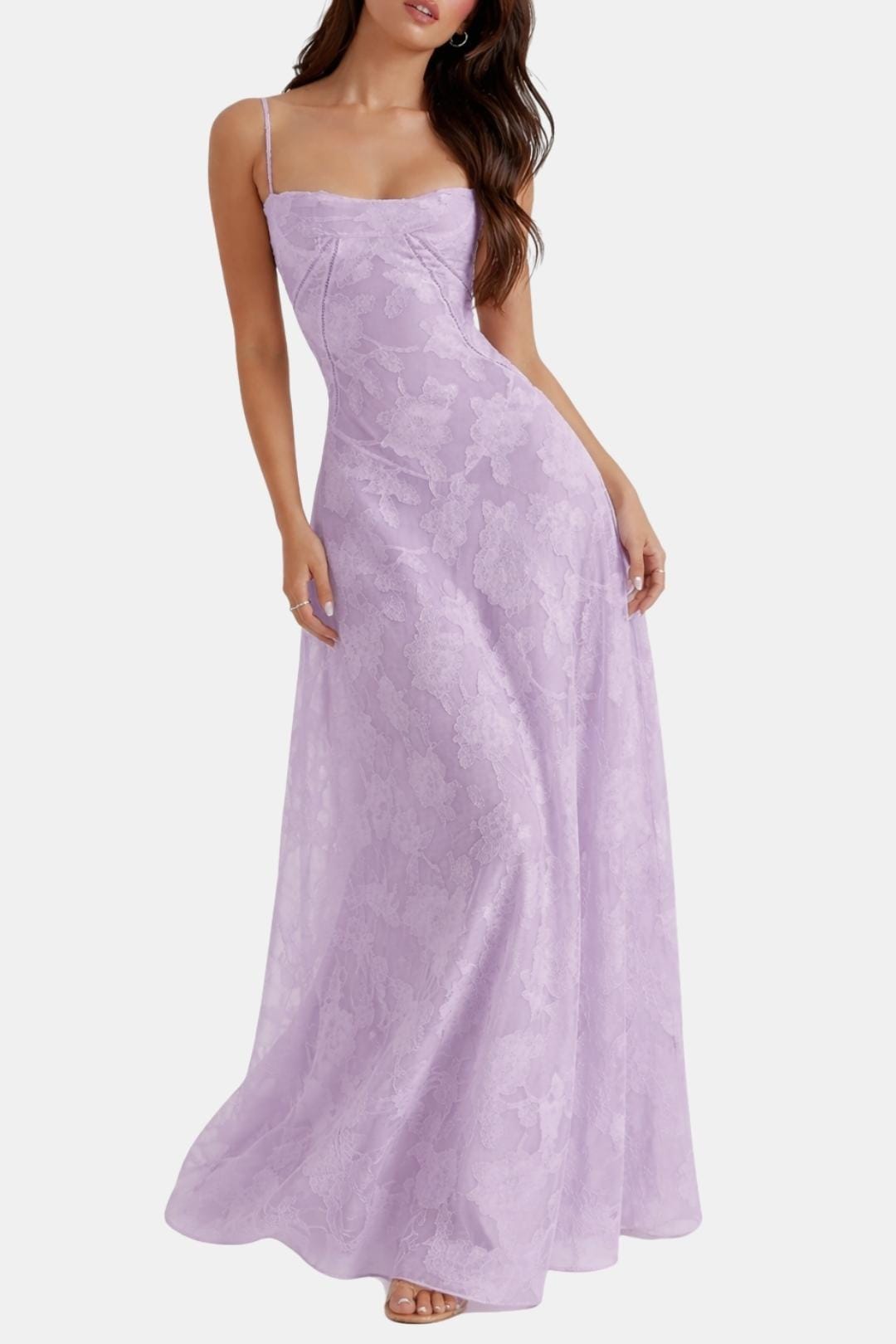 Casey - Floral Corset Sweetheart Long Dress
