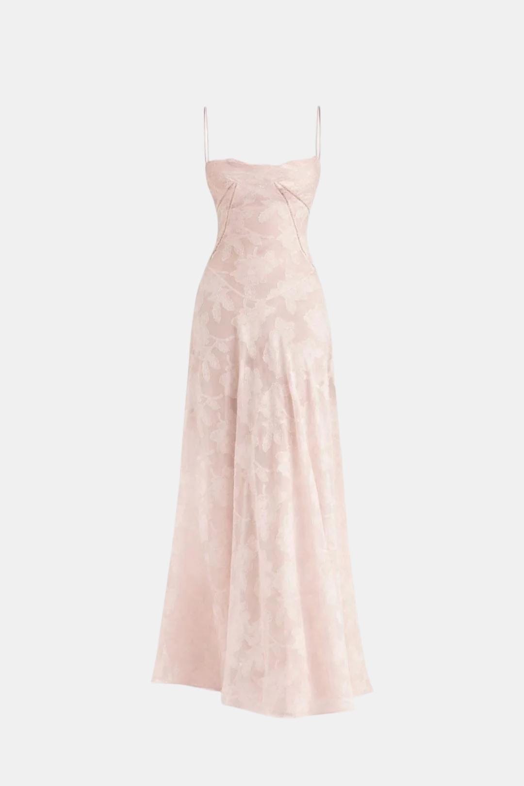 Casey - Floral Corset Sweetheart Long Dress