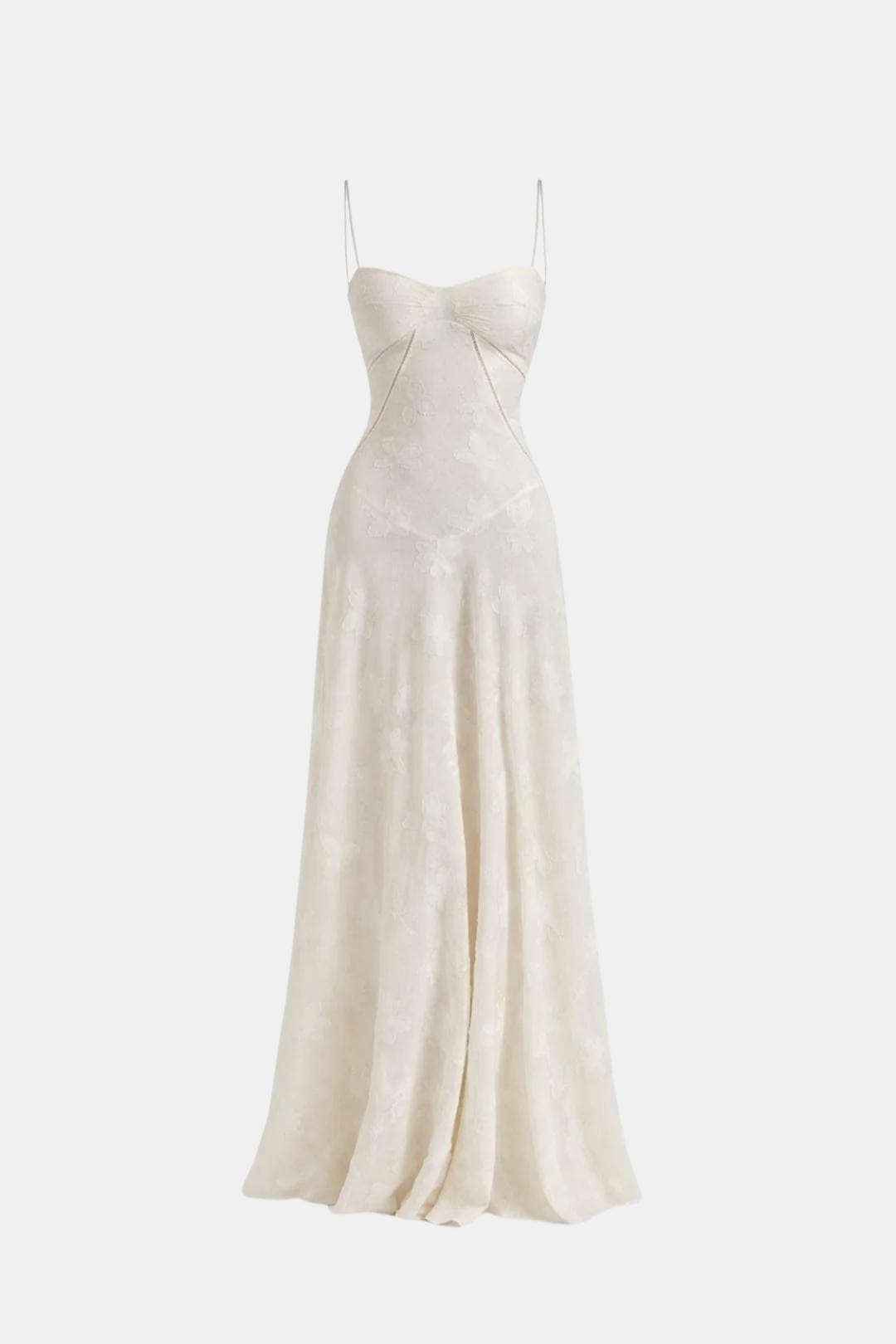 Casey - Floral Corset Sweetheart Long Dress