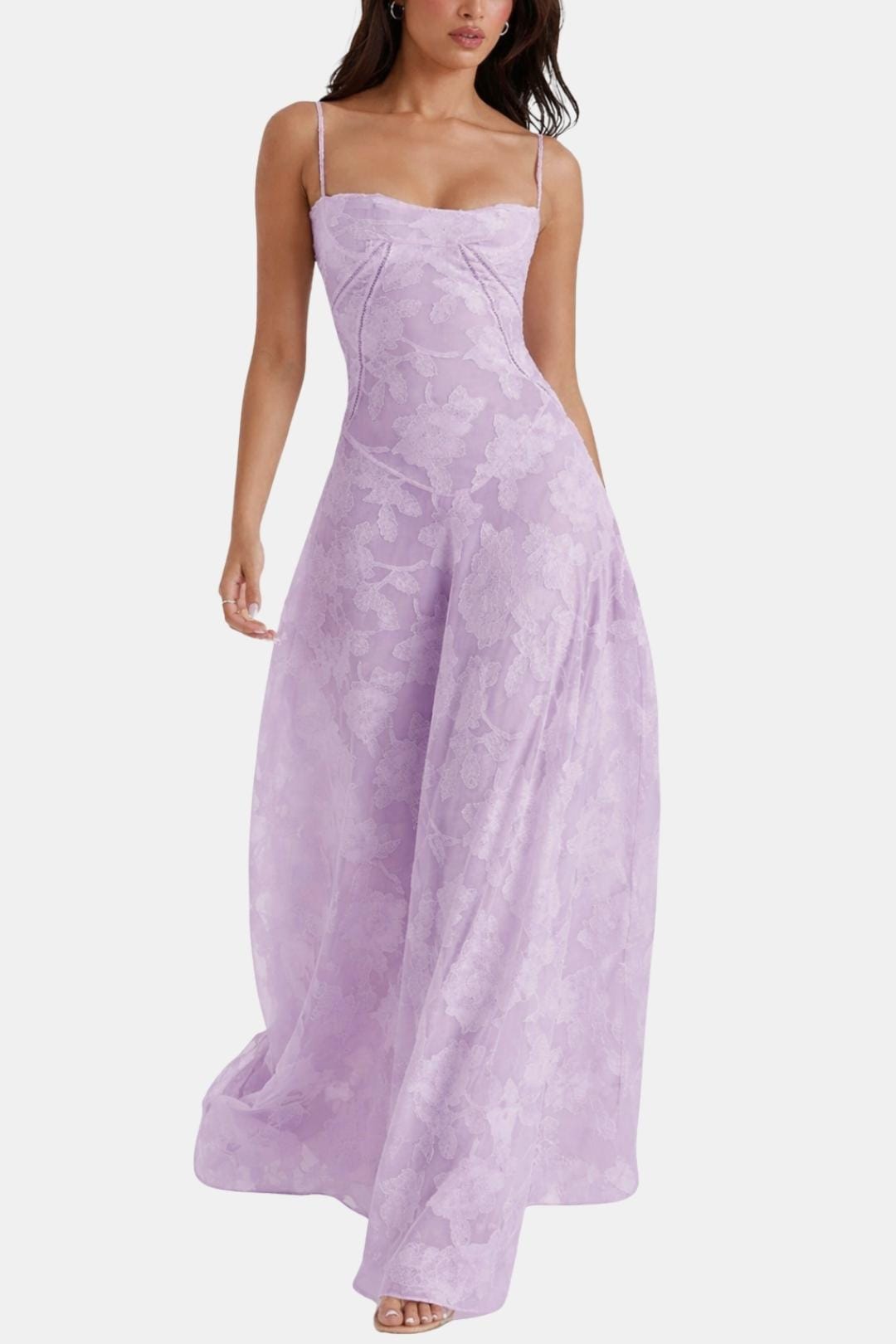 Casey - Floral Corset Sweetheart Long Dress