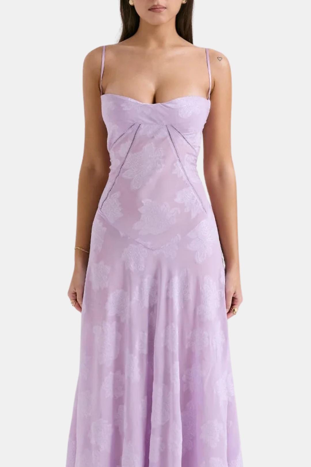 Casey - Floral Corset Sweetheart Long Dress