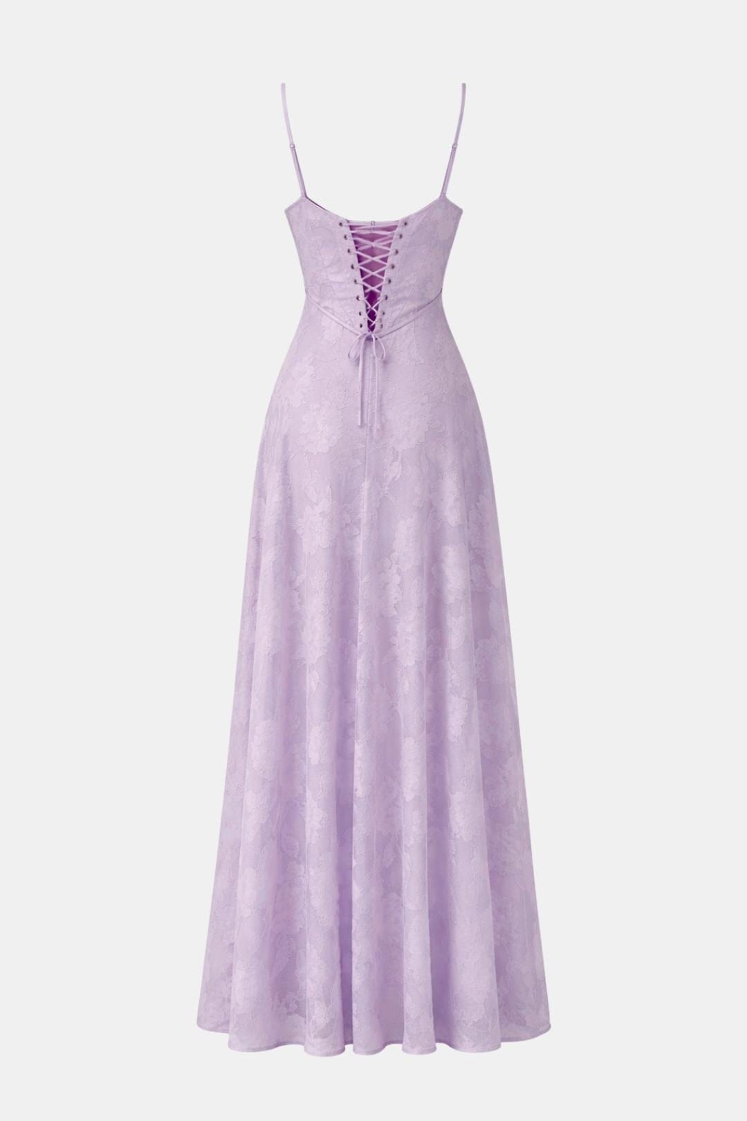 Casey - Floral Corset Sweetheart Long Dress