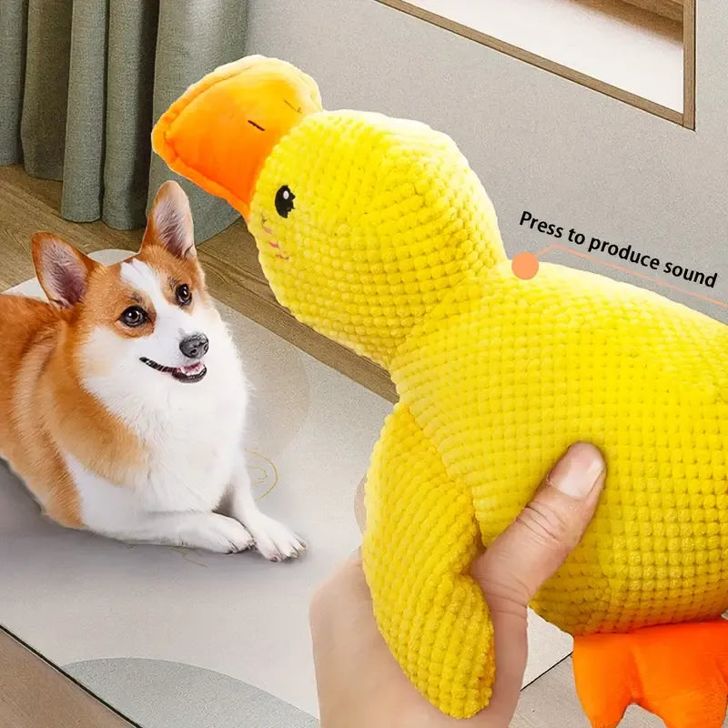 Calming Duck Dog Toy - Safe Chewable Pet Stuff Toy to Relieve Anxiety, Boredom, and Excess Energy