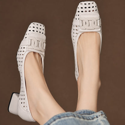 Sabine | Women's Woven Block Heel Pumps