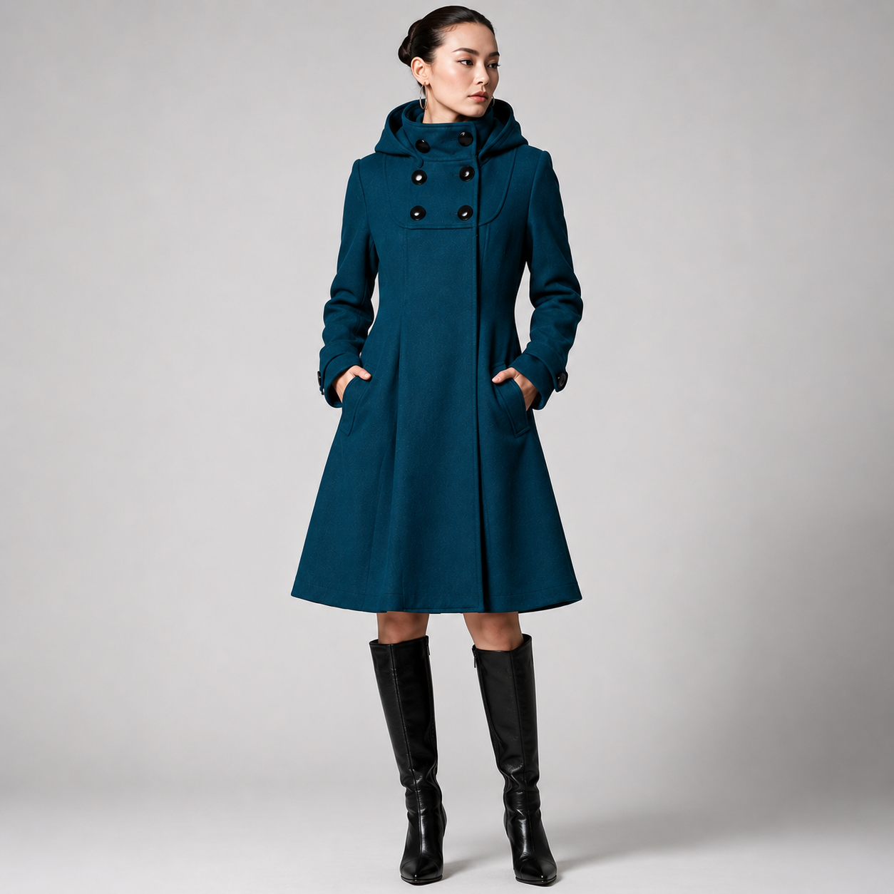 Lorenza | Women's Hooded A-Line Coat