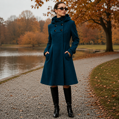 Lorenza | Women's Hooded A-Line Coat
