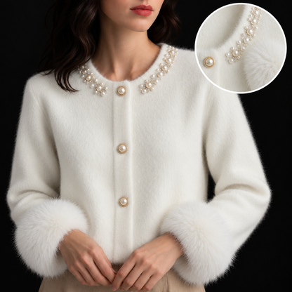 Brinelle | Pearl-Detail Cashmere Cardigan