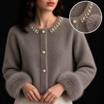 Brinelle | Pearl-Detail Cashmere Cardigan