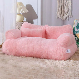 Stylish Comfy Pet Sofa - Machine-Washable Plush and High-Quality Filler