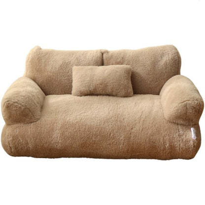 Stylish Comfy Pet Sofa - Machine-Washable Plush and High-Quality Filler