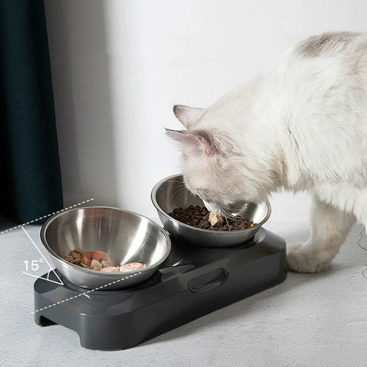 PurrBowl™ Steel Cat Feeder