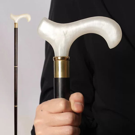 Decorative Resin Handle Cane Wooden Walking Stick
