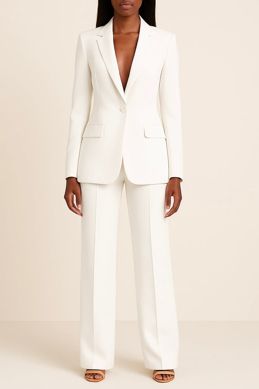 Elegant Women's Suit | Tailored Pant Suits for Women with Long Blazer | Professional Attire for Confident Style 0