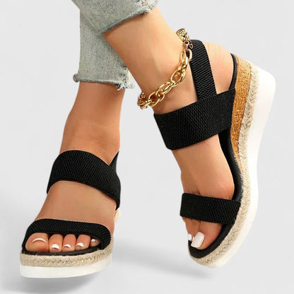Astra | Knit Wedge Comfort Sandals