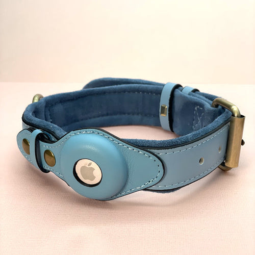 Premium Leather Airtag Dog Collar