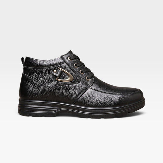 Men's Genuine Leather Lace-Up Boots