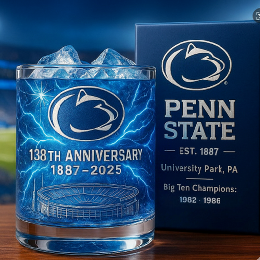 Penn State Nittany Lions 138th Anniversary Glass