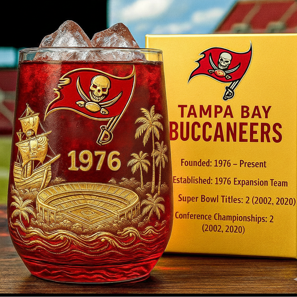 Tampa Bay Buccaneers Commemorative Glass