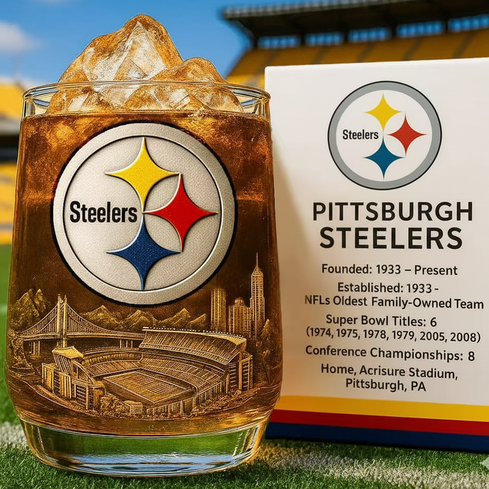 Pittsburgh Steelers Terrible Anniversary Glass
