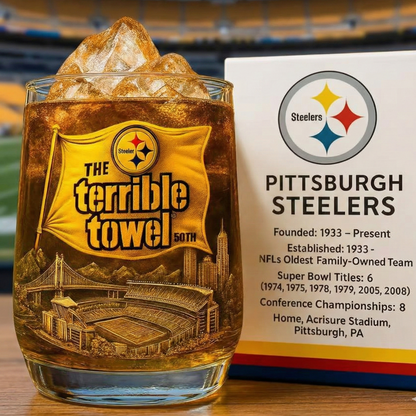 Pittsburgh Steelers Terrible Anniversary Glass
