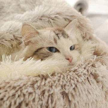 ROUND PLUSH CALMING CAT CAVE