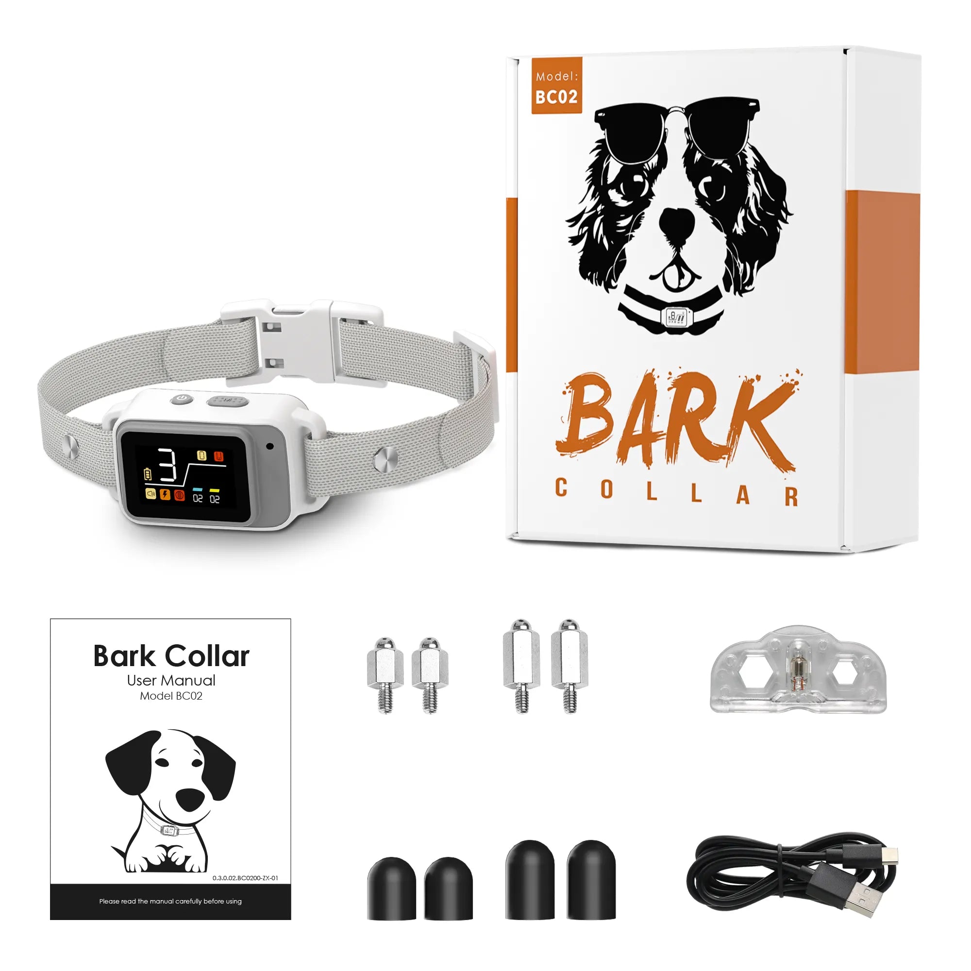 Automatic Pet Stop Barking Collar - Waterproof Rechargeable AI Electronic Dog Training Collar