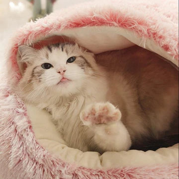 ROUND PLUSH CALMING CAT CAVE