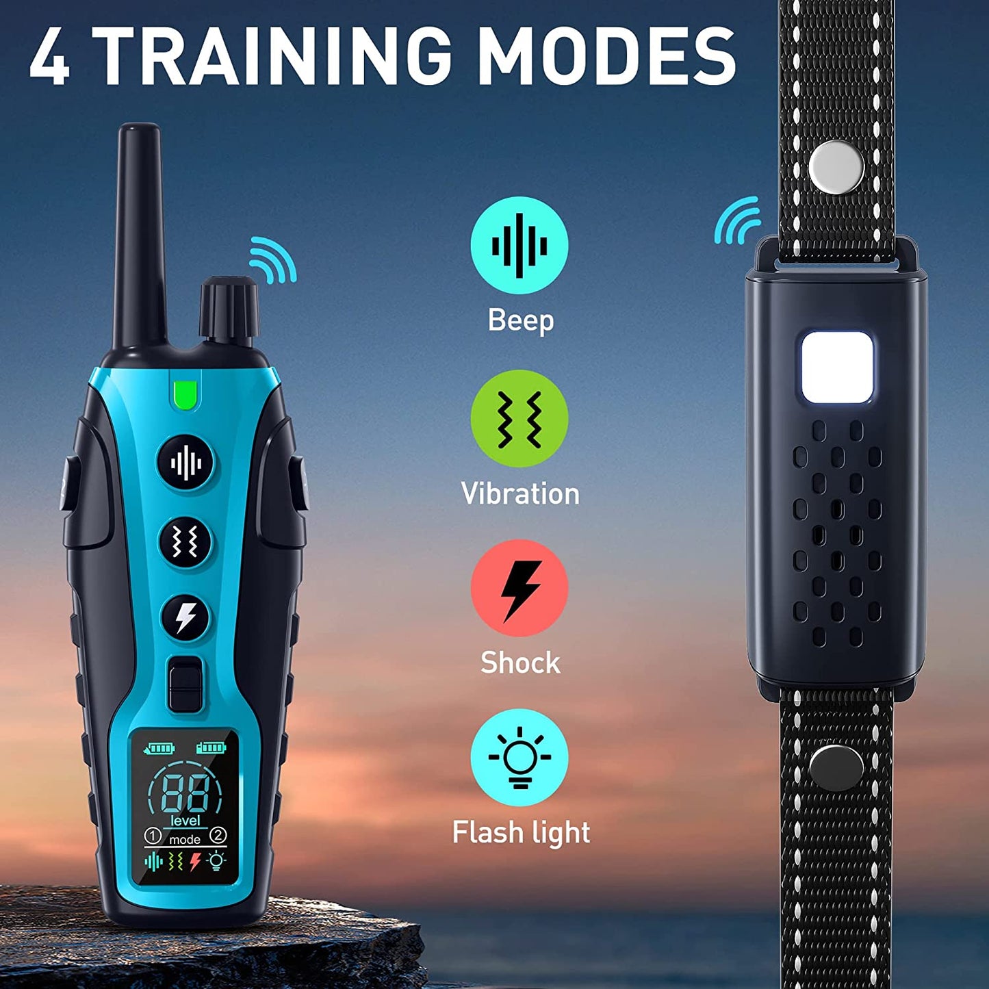 3280 Ft Electric Remote Control Waterproof Dog Training Shock Collar