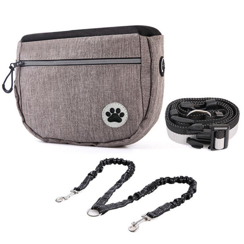 Dog Training Treat Pouch Bag with Built-in Waste Bag Dispenser - Adjustable Waistband, Waterproof, and Portable