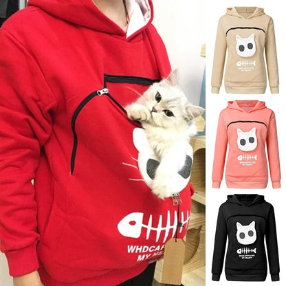 Cat Lovers Hoodie Cuddle Pouch