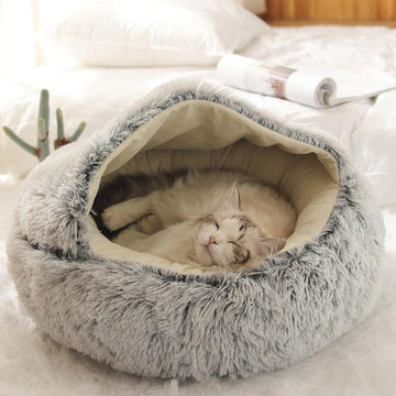 ROUND PLUSH CALMING CAT CAVE