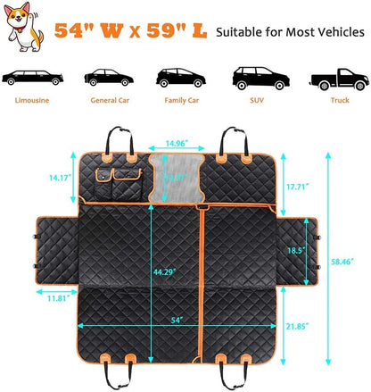 Waterproof Dog Car Seat Cover Soft Pet Seat Cover Hammock For Cars Trucks SUVs