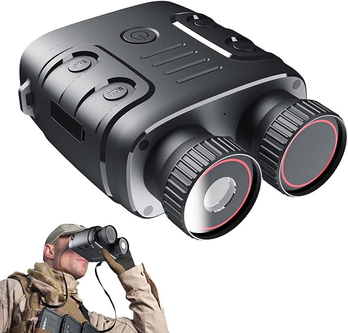 Infrared Night Vision Binoculars Camera - HD 4x Zoom Night Vision Goggles for Total Darkness